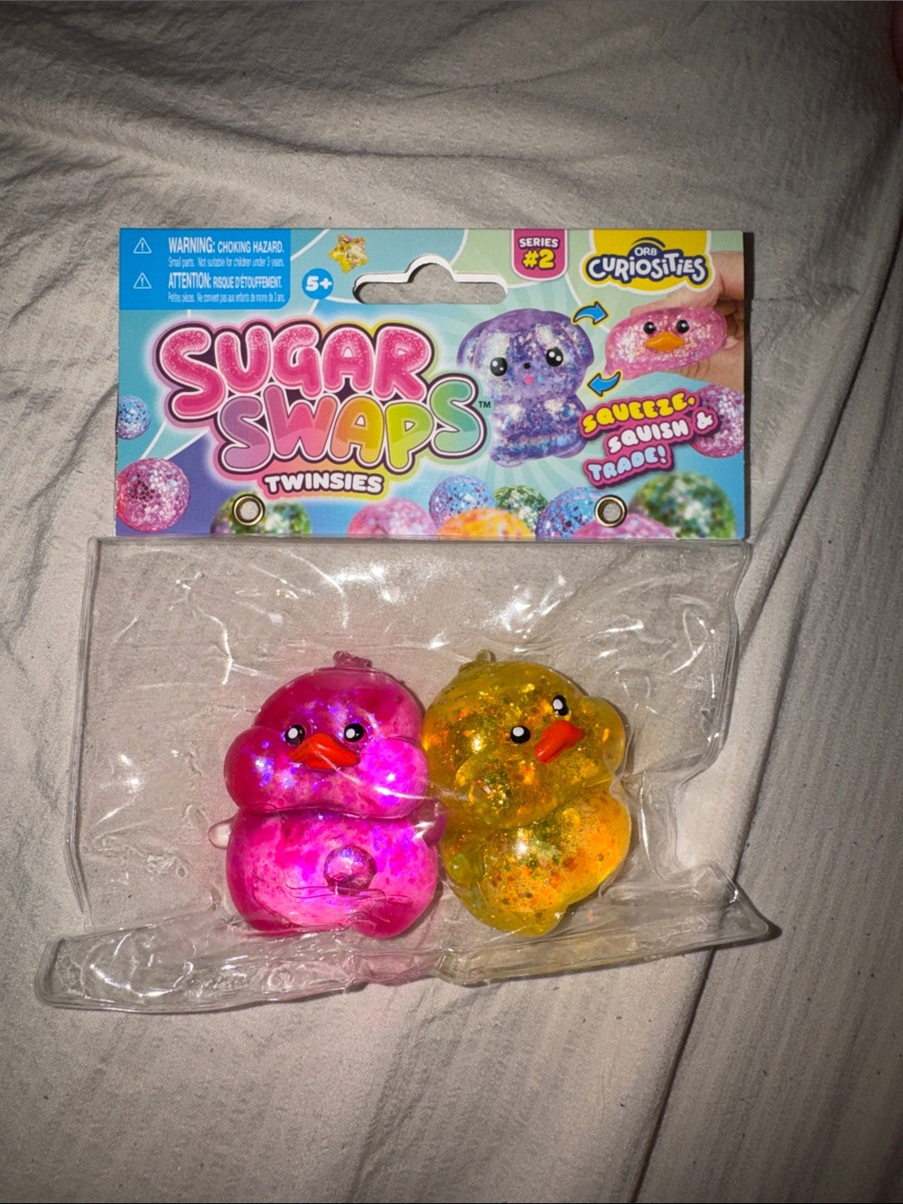 Sugar Swaps Twinsies Squishy Plush Pack - Pink & Yellow